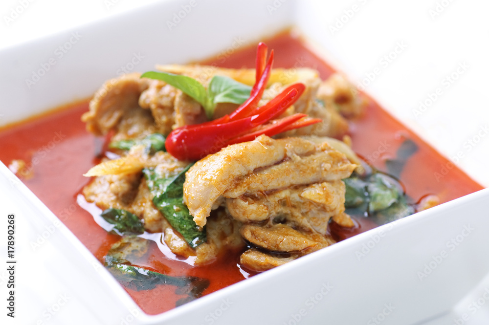 Chicken red curry.