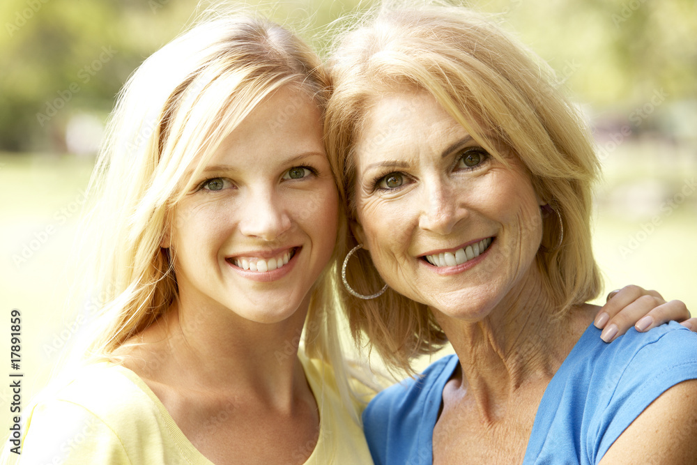 Portrait Of Senior Woman With Adult Daughter Portrait Of Senior Woman With Adult Daughter