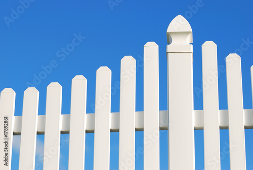 white fence