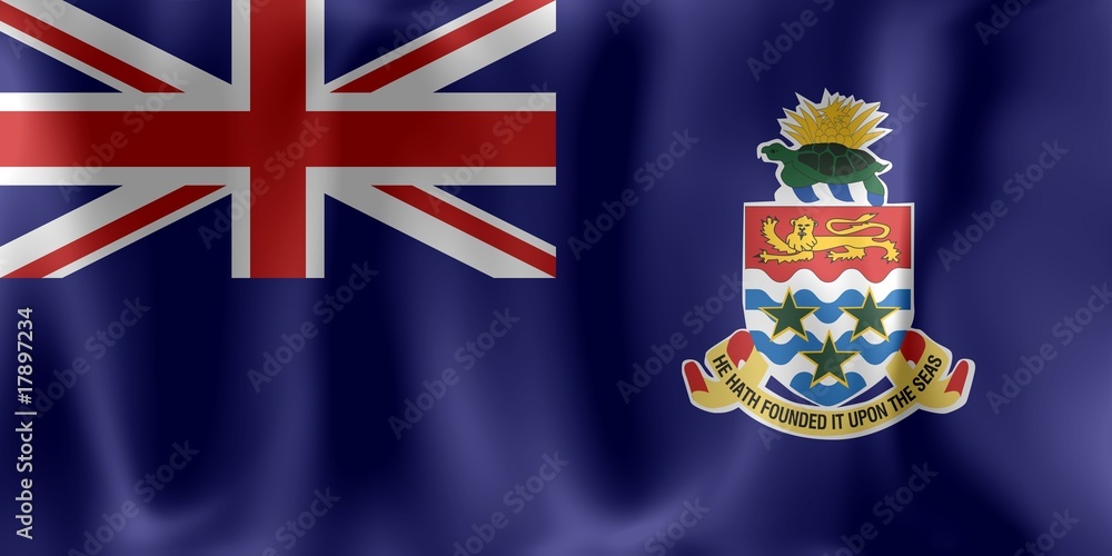 drapeau flottant des iles caïmans caïmans islands flag Stock Photo
