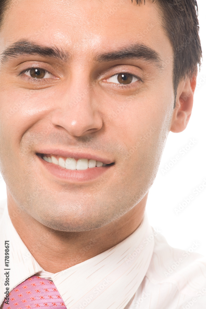 Portrait of happy businessman, isolated on white Portrait of happy businessman, isolated on white