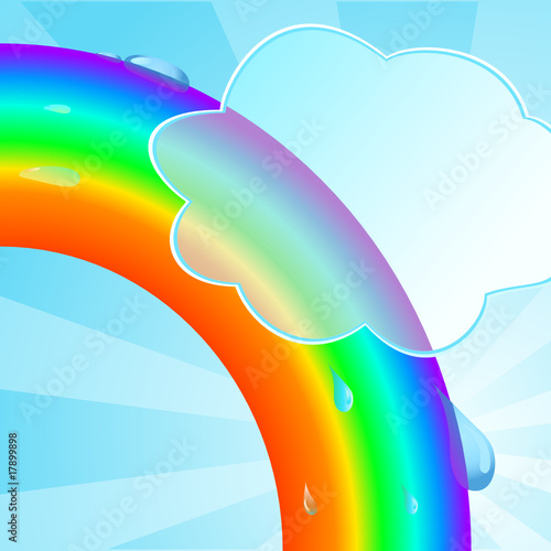 Ecological background with a rainbow