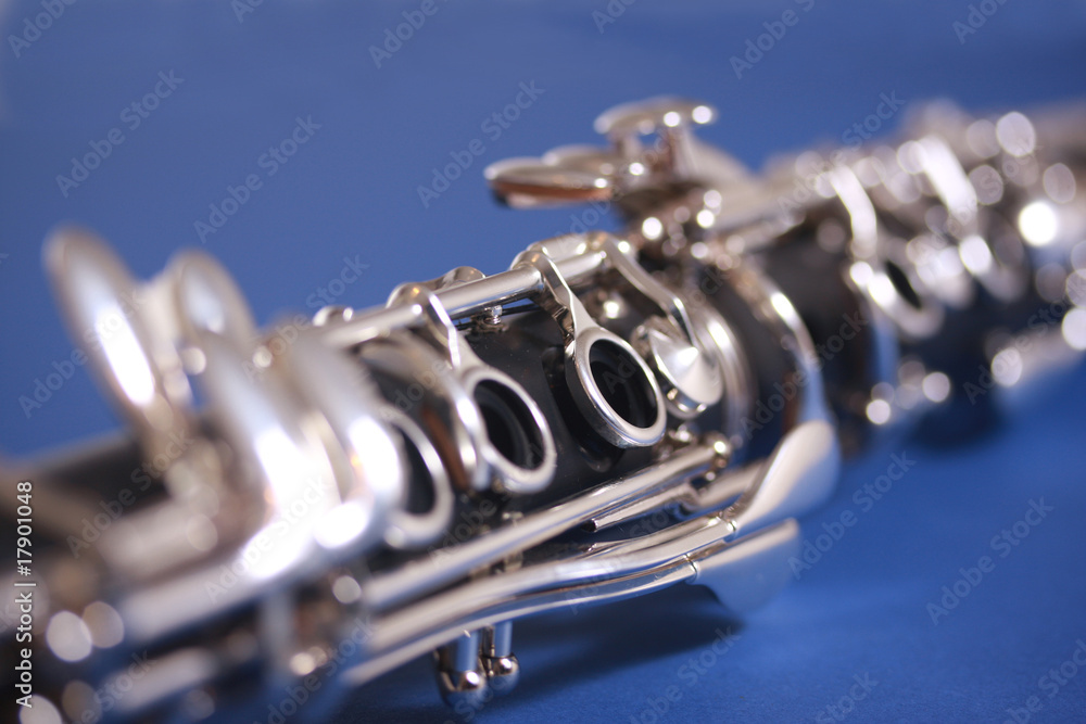 Obraz premium Clarinet on blue