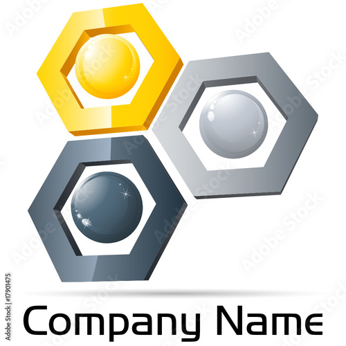 Logo - Waben mit Kugeln