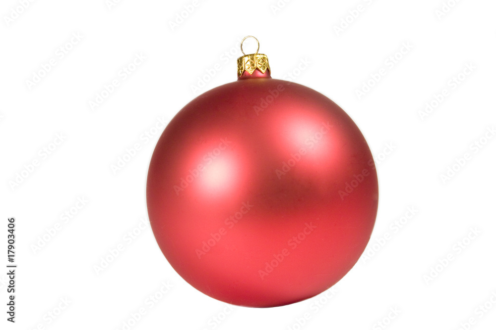 Red Christmas ball (isolated on white) Red Christmas ball (isolated on white)