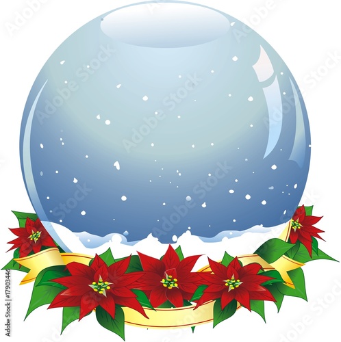 illustration of an empty snow-dome. Vector