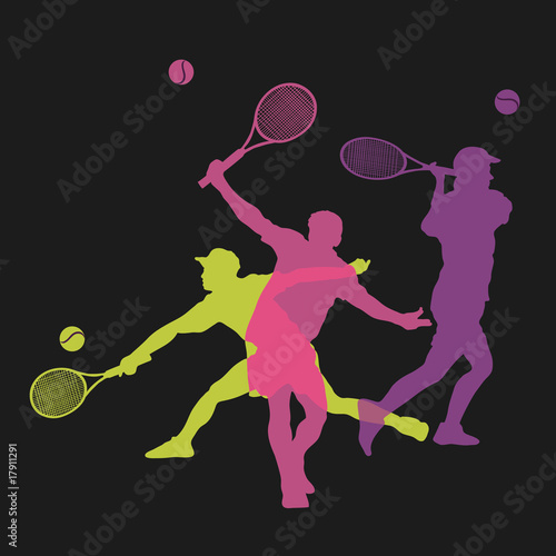 Tennis player silhouette