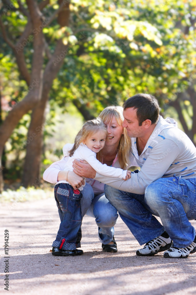 happy family on natural background happy family on natural background