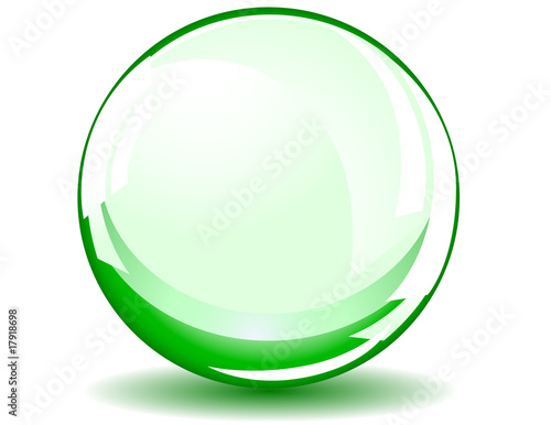 green shiny ball