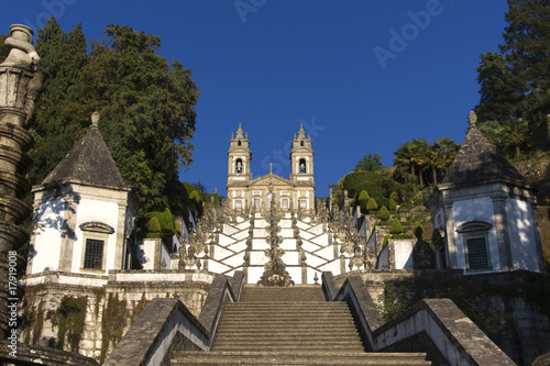 Basilic of Bom Jesus Braga whith tipical stairs, in the north of