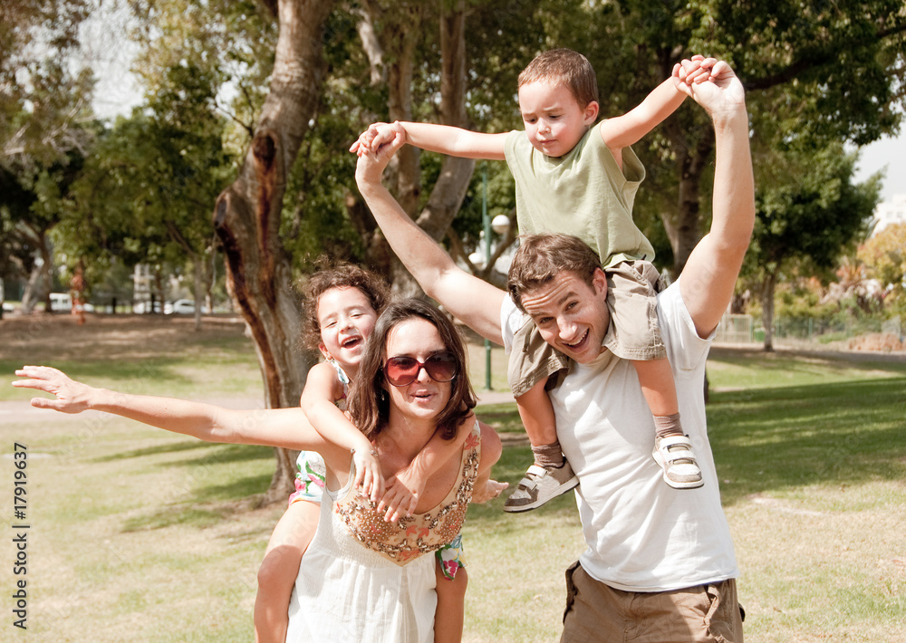 Fototapeta premium family in the park
