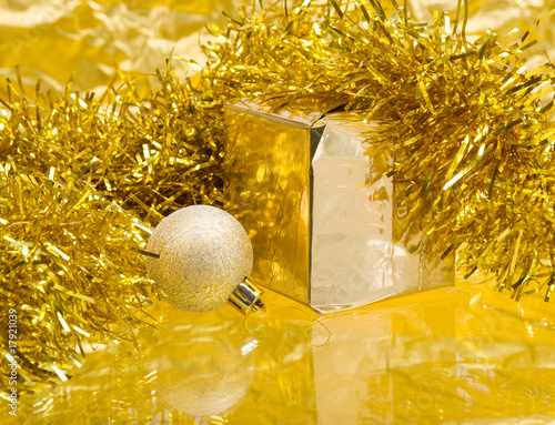 cristmas gift boxes with gold