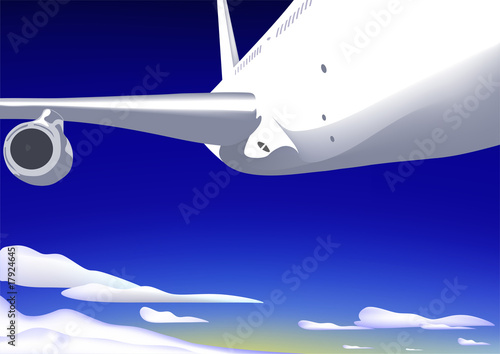 Airplane in sky