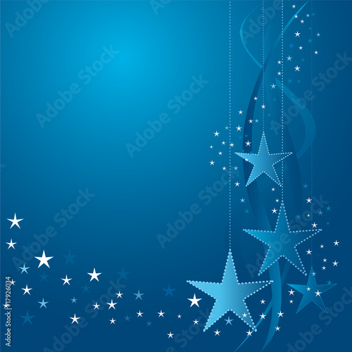 white and blue Christmas stars