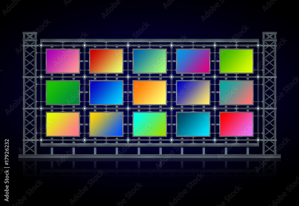 Colored studio displays (place your images) Colored studio displays (place your images)