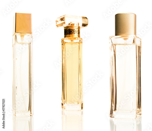 Perfume bottle isolated on white background.