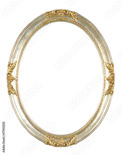 isolated oval frame