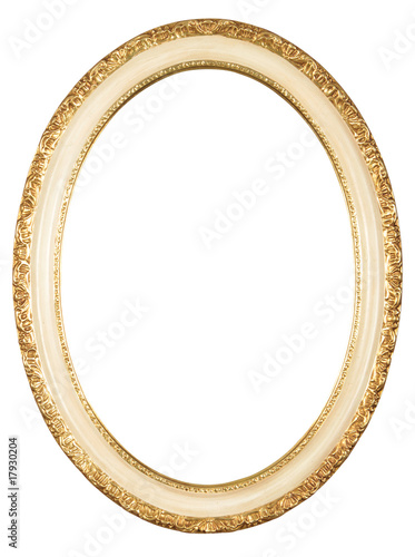 isolated oval frame