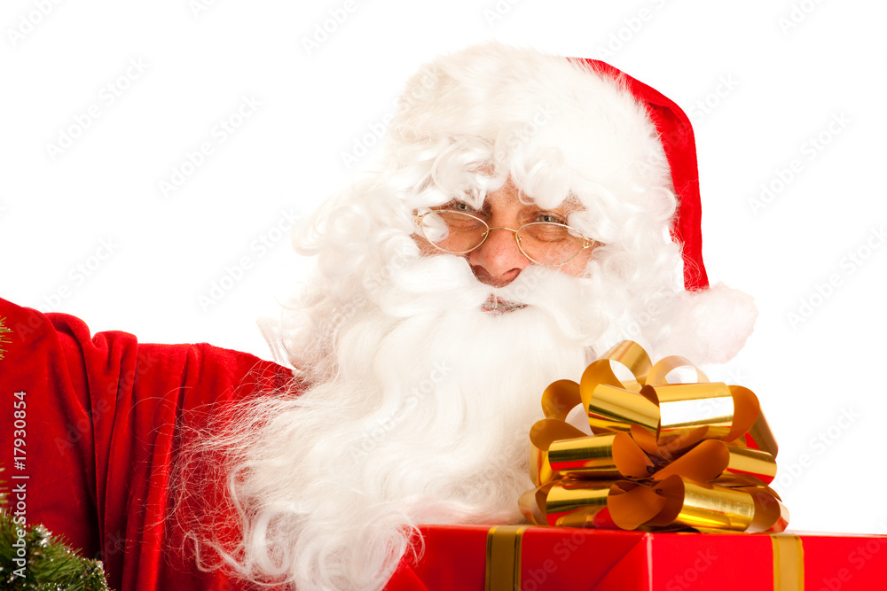 Santa Claus with present Santa Claus with present