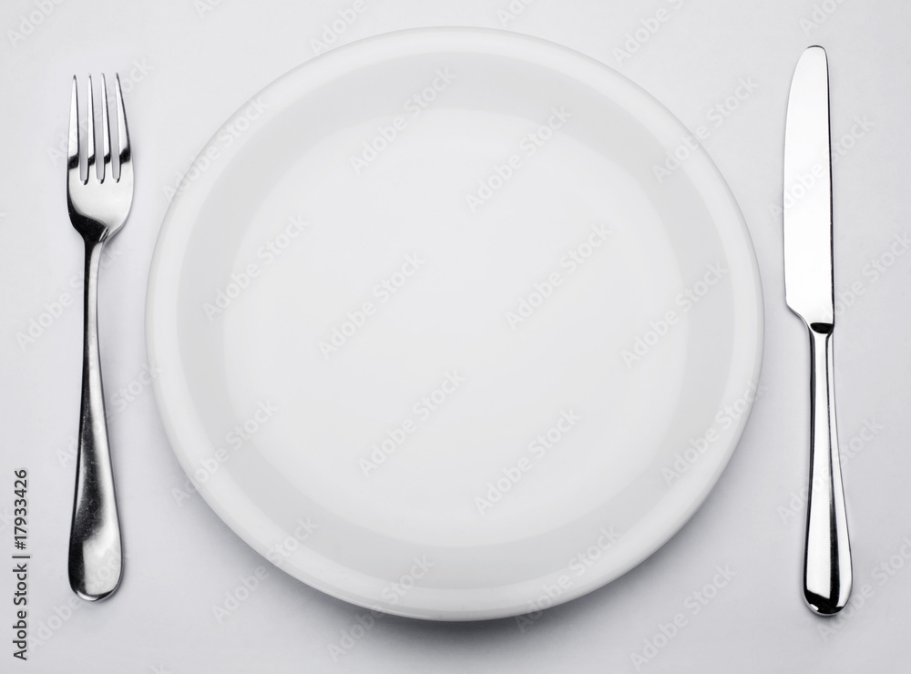 flatwares on a white background flatwares on a white background