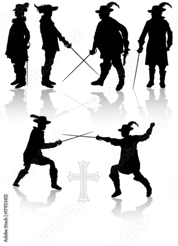 Royal musketeers vector illustration