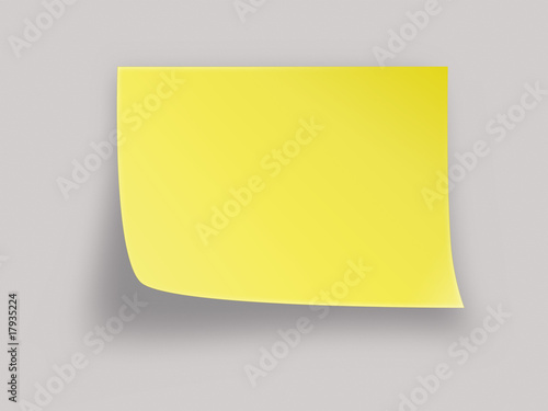 yellow post it note