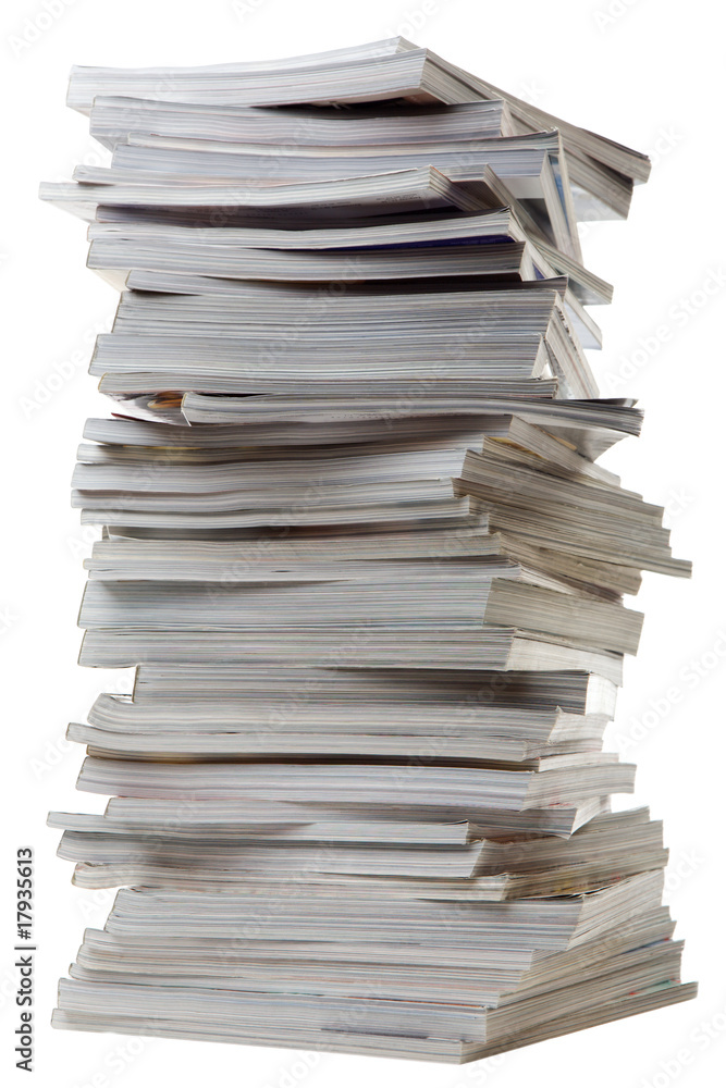 Pile of old thick magazines. Pile of old thick magazines.