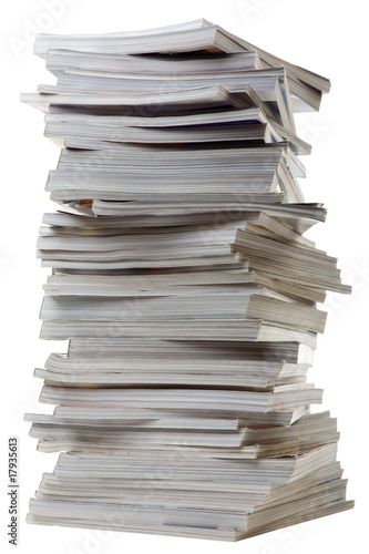 Pile of old thick magazines.