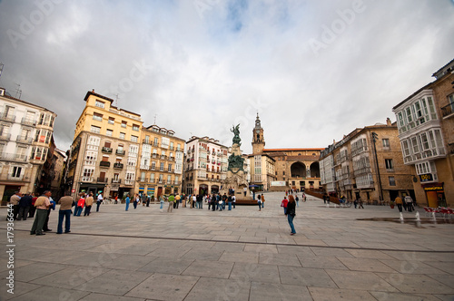 Old town of Vitoria Spain photo
