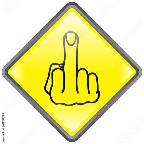 "Middle Finger" Signpost -- Panneau "Doigt Tendu"