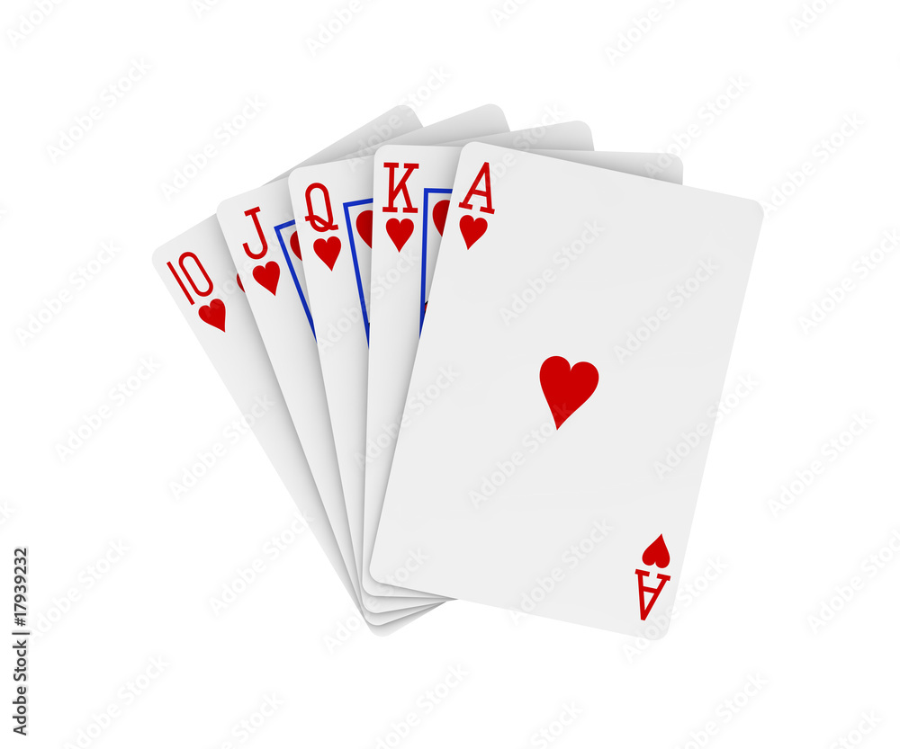 Fototapeta premium Poker hand. Royal flush