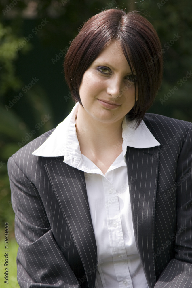 Beautiful young professional woman with black suite Beautiful young professional woman with black suite