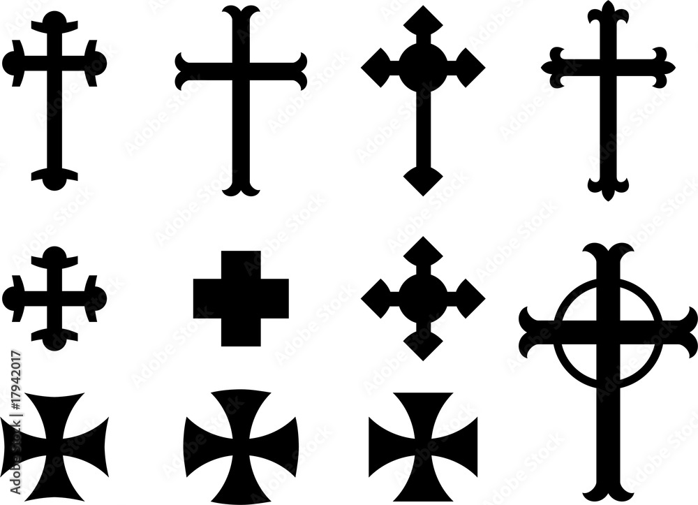 Vector crosses - religious symbols