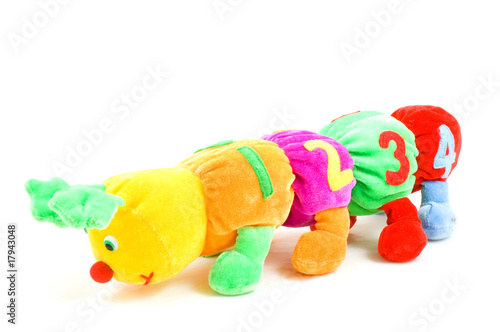 kids caterpillar toy with 1234 (focus on the 4)