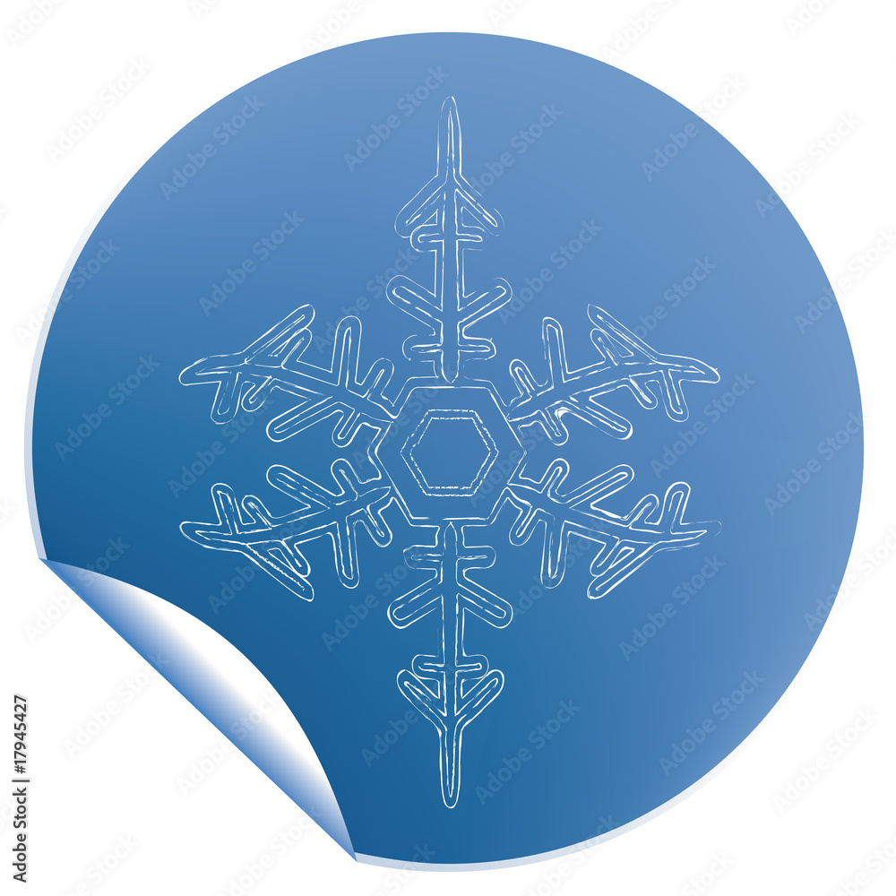blue snowflake label blue snowflake label