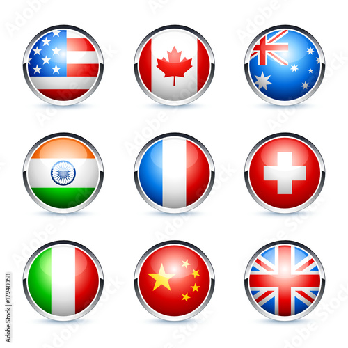 icônes drapeau pays