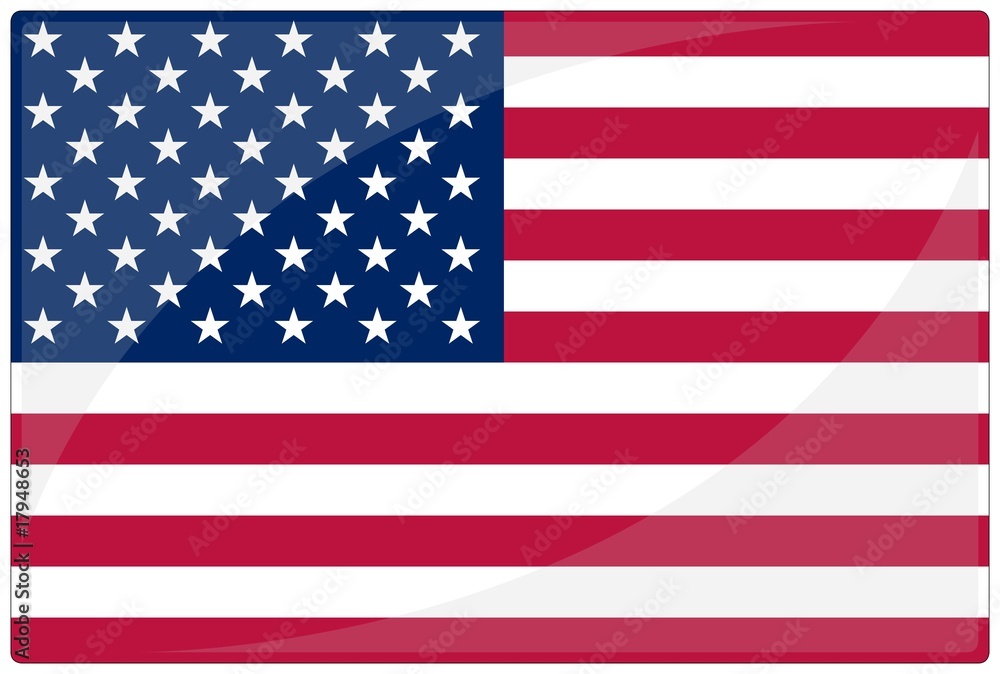 Fototapeta premium drapeau glassy usa états-unis united states flag