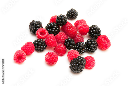 blackberry and raspberry