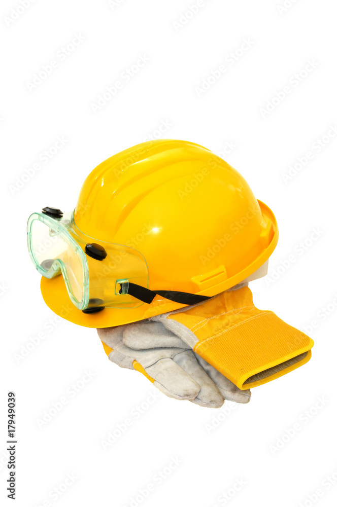 Worker hat and gloves Worker hat and gloves