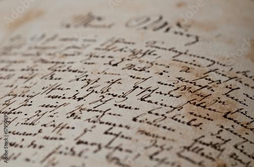 Altes handschriftliches Manuskript