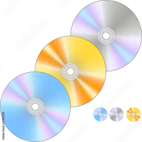 Three cd/dvd discs VECTOR