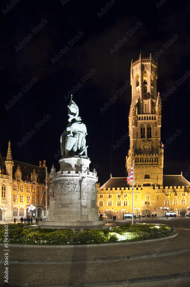 Obraz premium bruges by night