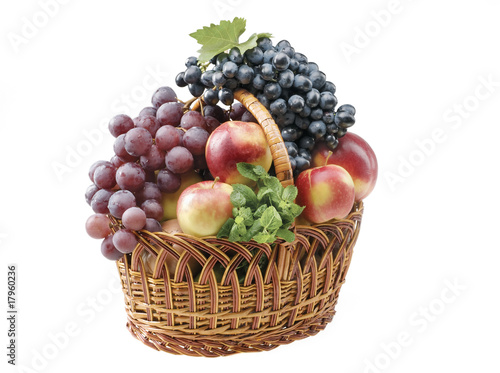Fruit food objects in a basket