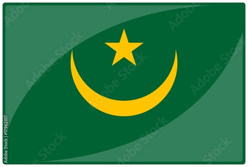 drapeau glassy mauritanie mauritania flag
