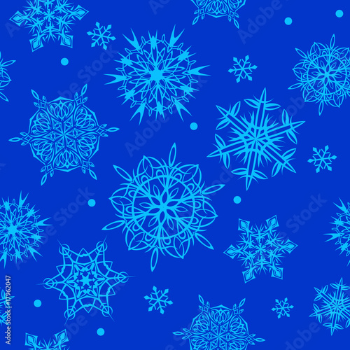 Christmass Seamless Blue Pattern