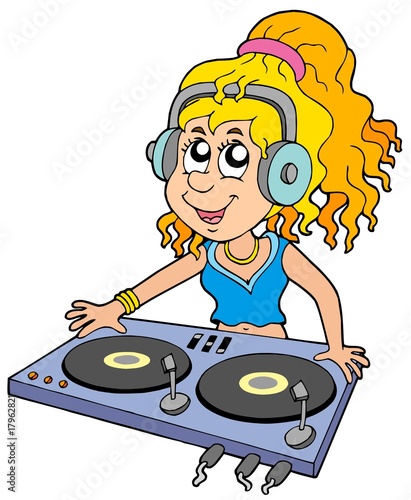 Cartoon DJ girl