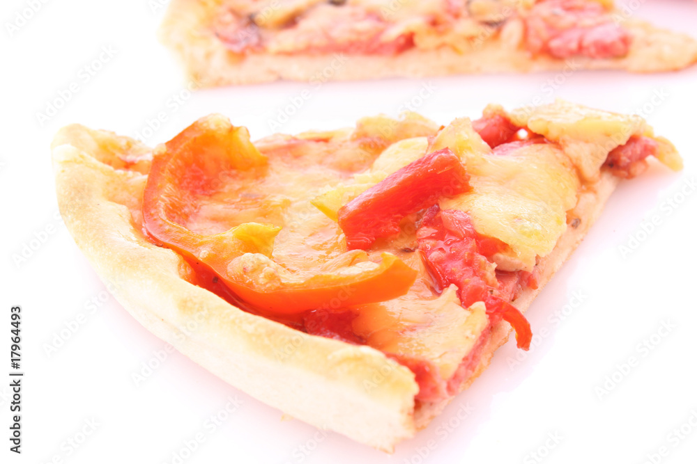 Tasty pizza isolated on white Tasty pizza isolated on white
