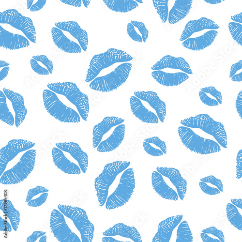 Seamless cold kiss square pattern with white background