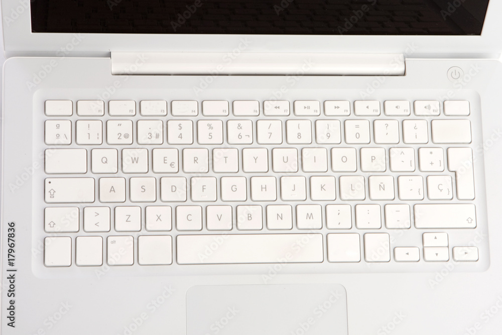 Laptop computer viewed from above Laptop computer viewed from above