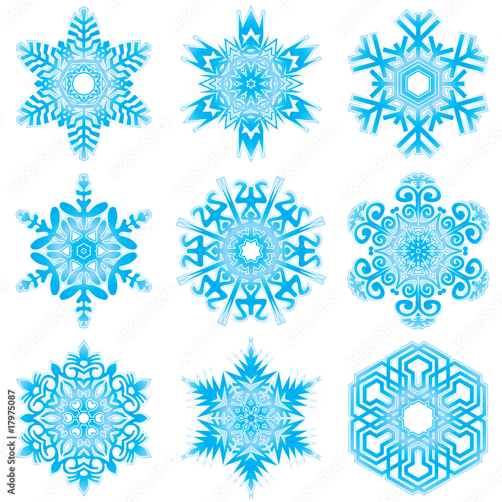 snowflakes set snowflakes set